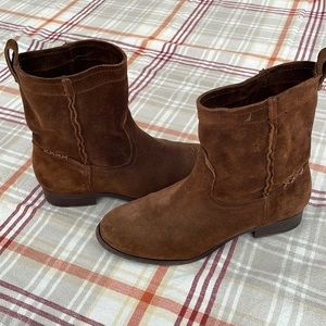 Frye Women's Brown Suede Ankle Boots, Size 7